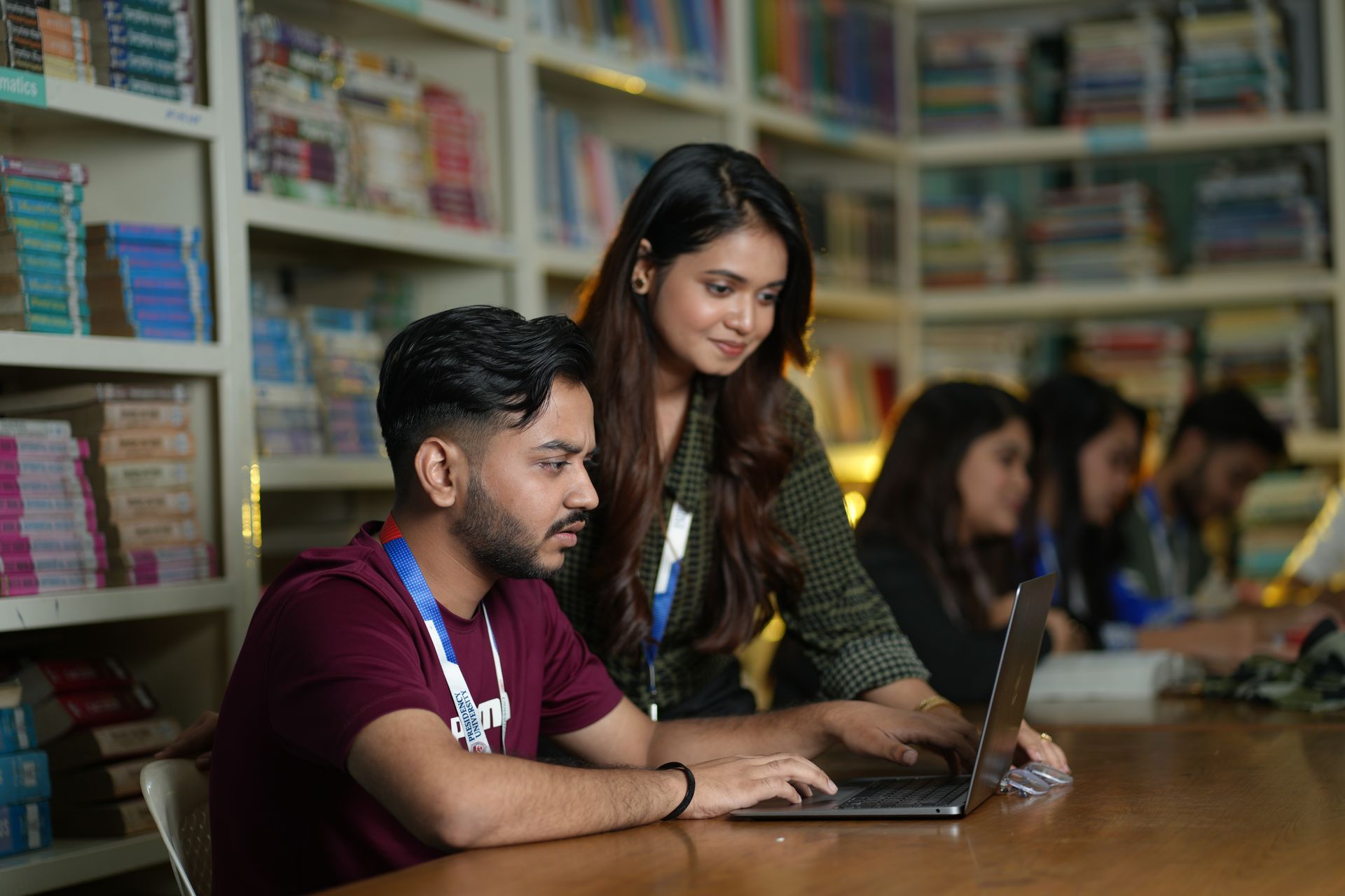 Students studying at Presidency University Library